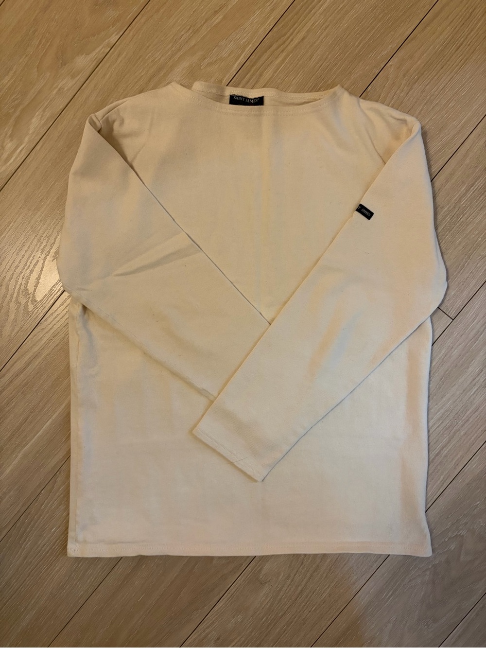 Saint James Cream Boatneck Cotton Top